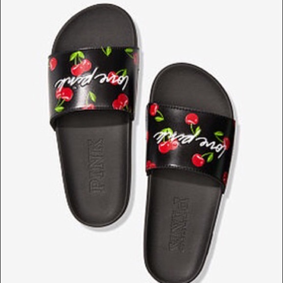 Victoria’s Secret PINK cherry slides 🍒 - Picture 2 of 3